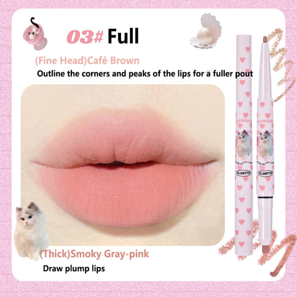 Collection of I Am Super Beauty Double Headed Lip Liner in a gallery layout