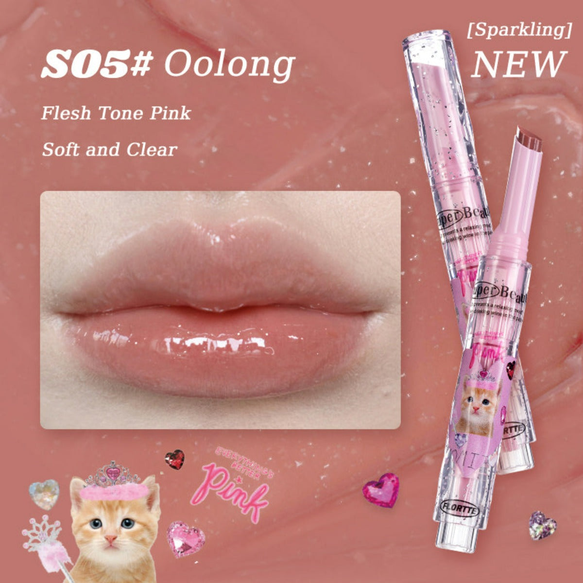 Collection of I Am Super Beauty Jelly Heart Lipstick in a gallery layout