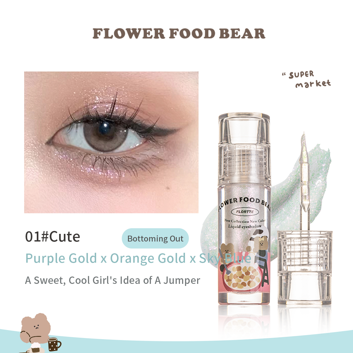 Flüssiger Lidschatten „Flower Food Bear“ 