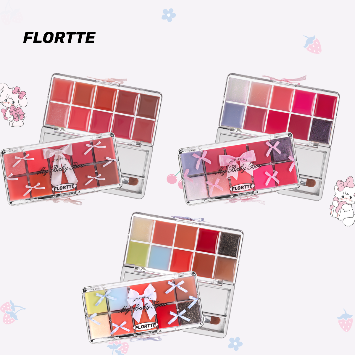 Collection of Peng Peng Princess Jelly Lip Gloss Palette in a gallery layout