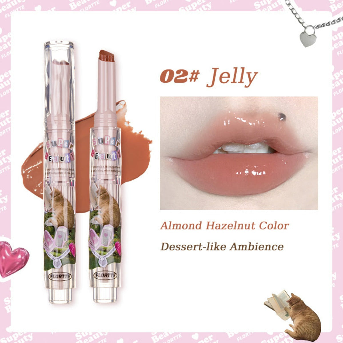 Collection of I Am Super Beauty Jelly Heart Lipstick in a gallery layout