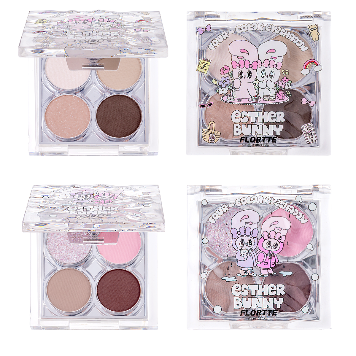 Collection of Esther Bunny Four Colour Eyeshadow Palette in a gallery layout