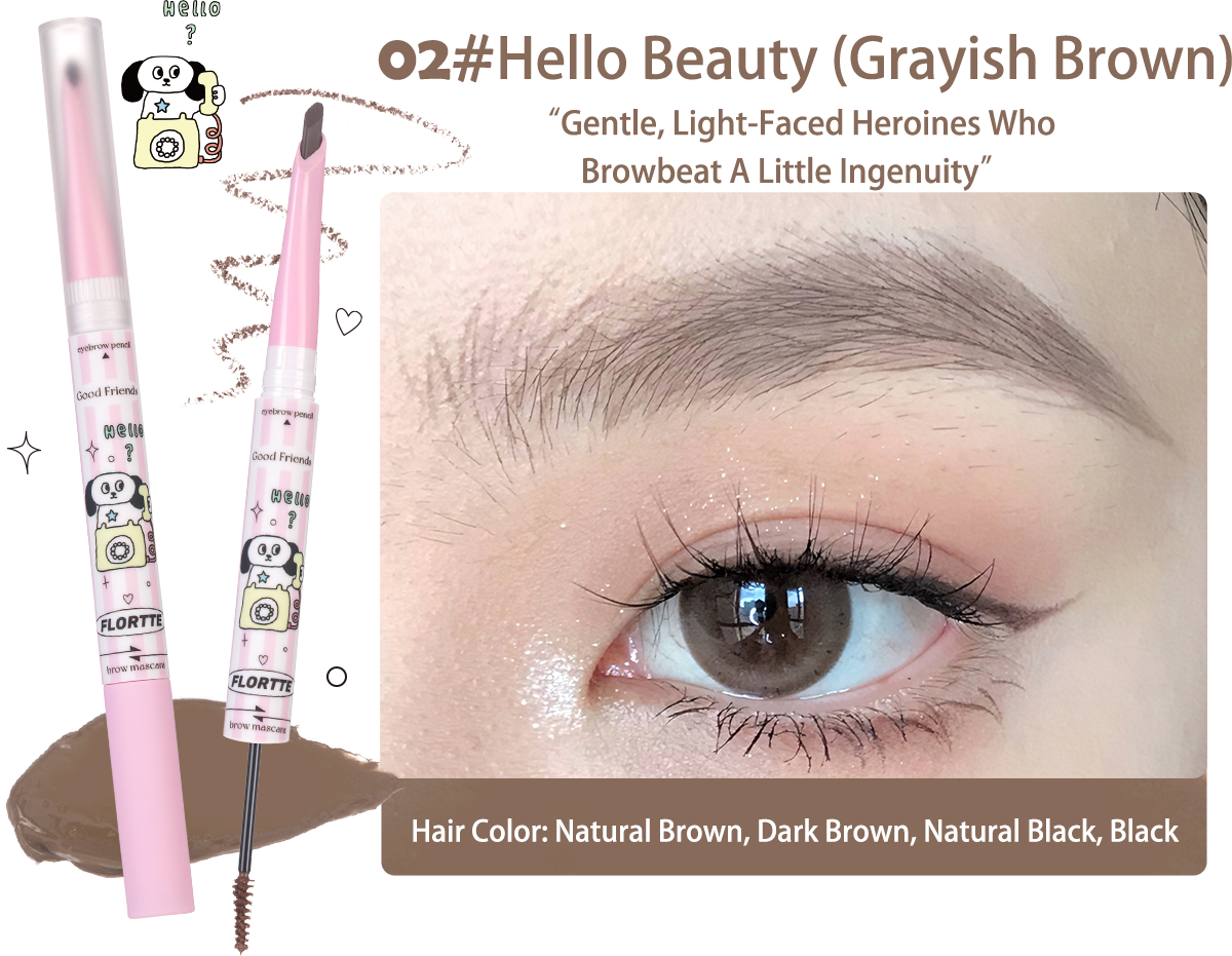 Collection of Good Friends Club Eyebrow Pencil ＆ Brow Mascara in a gallery layout