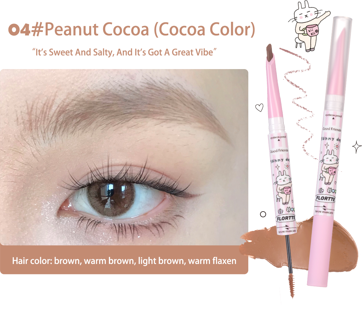 Collection of Good Friends Club Eyebrow Pencil ＆ Brow Mascara in a gallery layout
