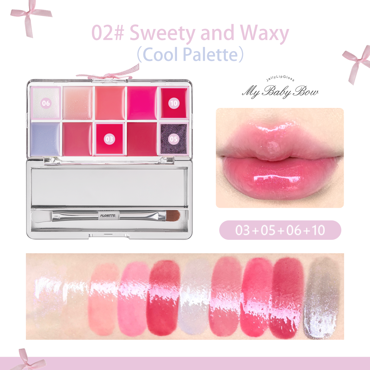 Collection of Peng Peng Princess Jelly Lip Gloss Palette in a gallery layout